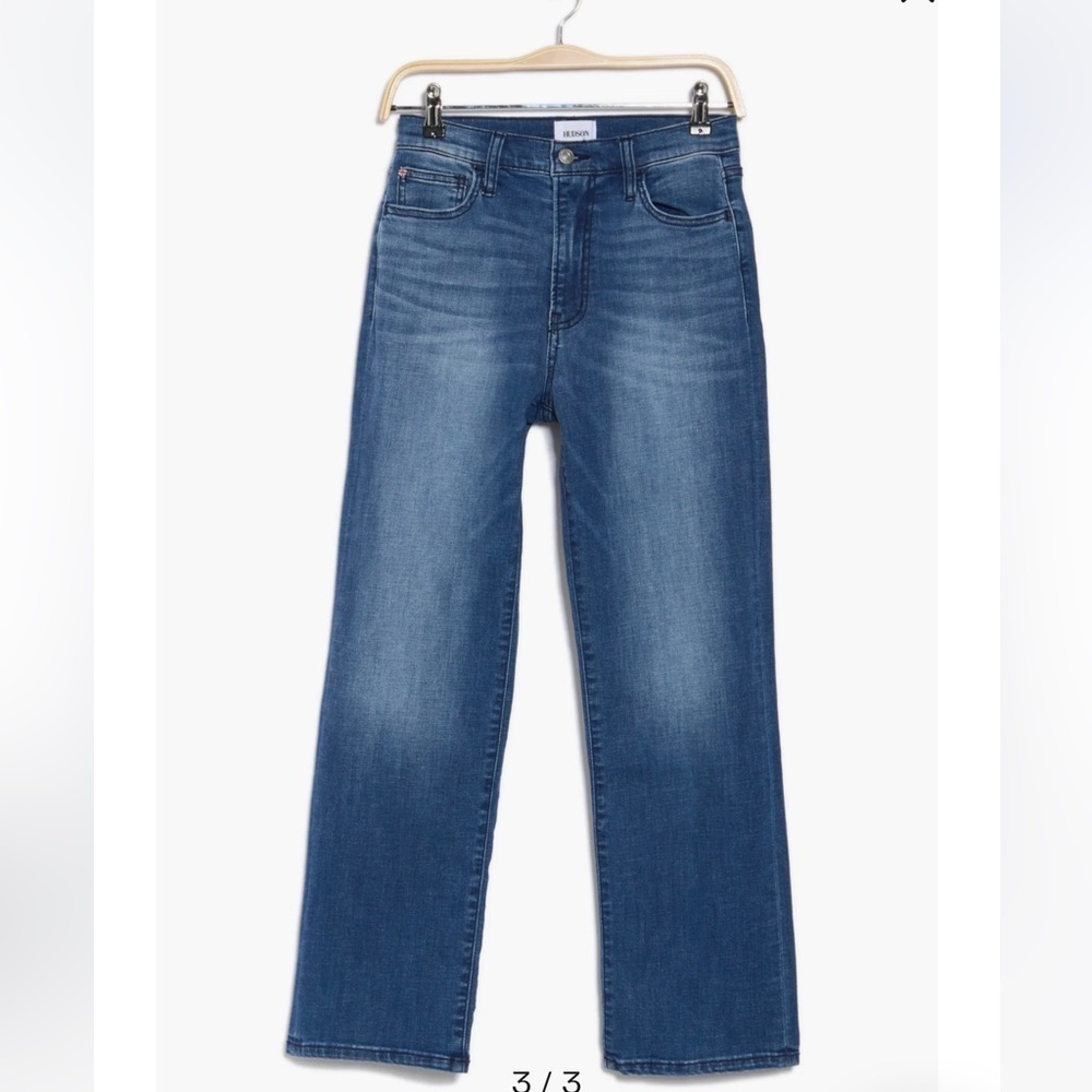 Hudson Noa High Waist Crop Straight Leg Jeans | Size 24 | Jupiter Wash